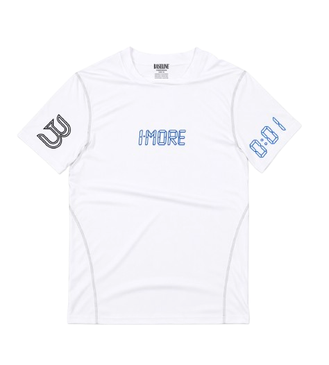 0:01 Compression Tee in White/Blue