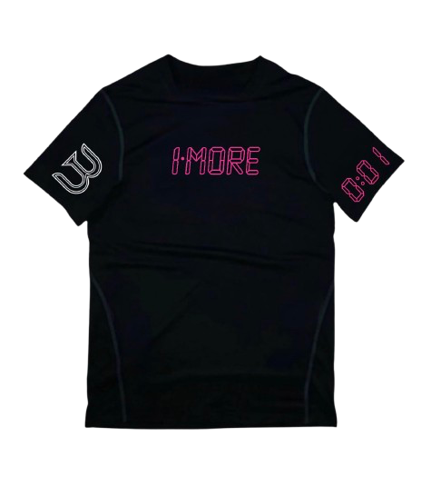 0:01 Compression Tee in Black/Pink