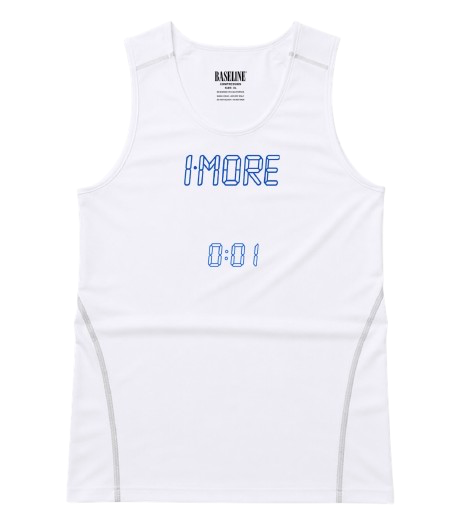 0:01 Compression Sleeveless in White/Blue