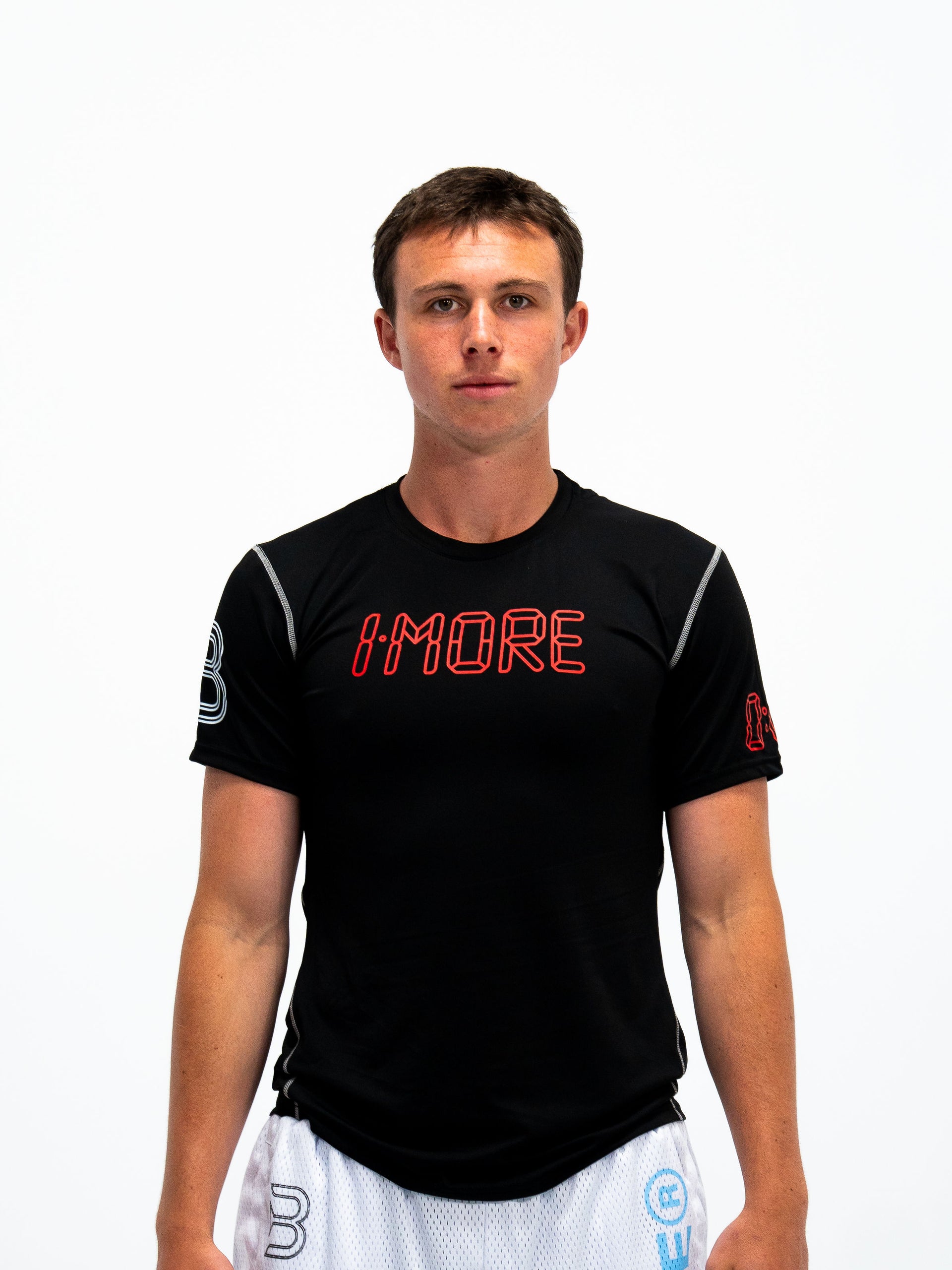 0:01 Compression Tee in Black/Red