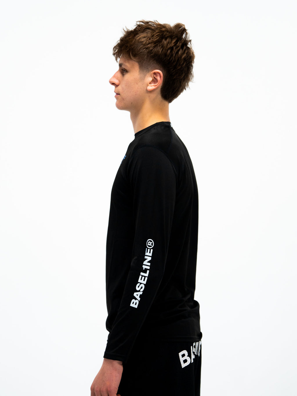 0:01 Compression Full Slevee in Black/Blue
