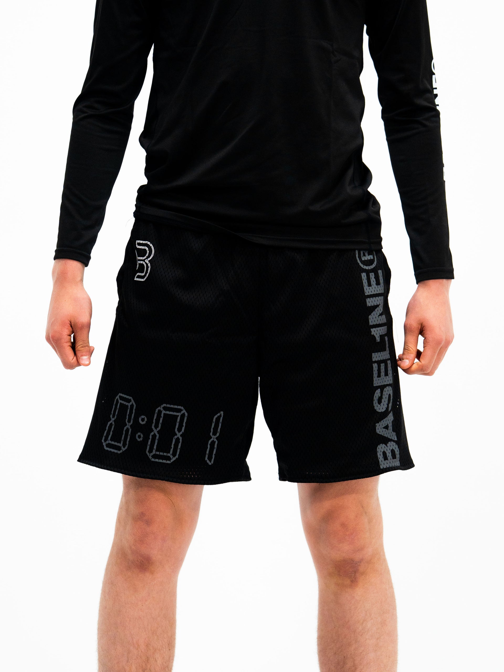 0:01 Mesh Shorts in Black