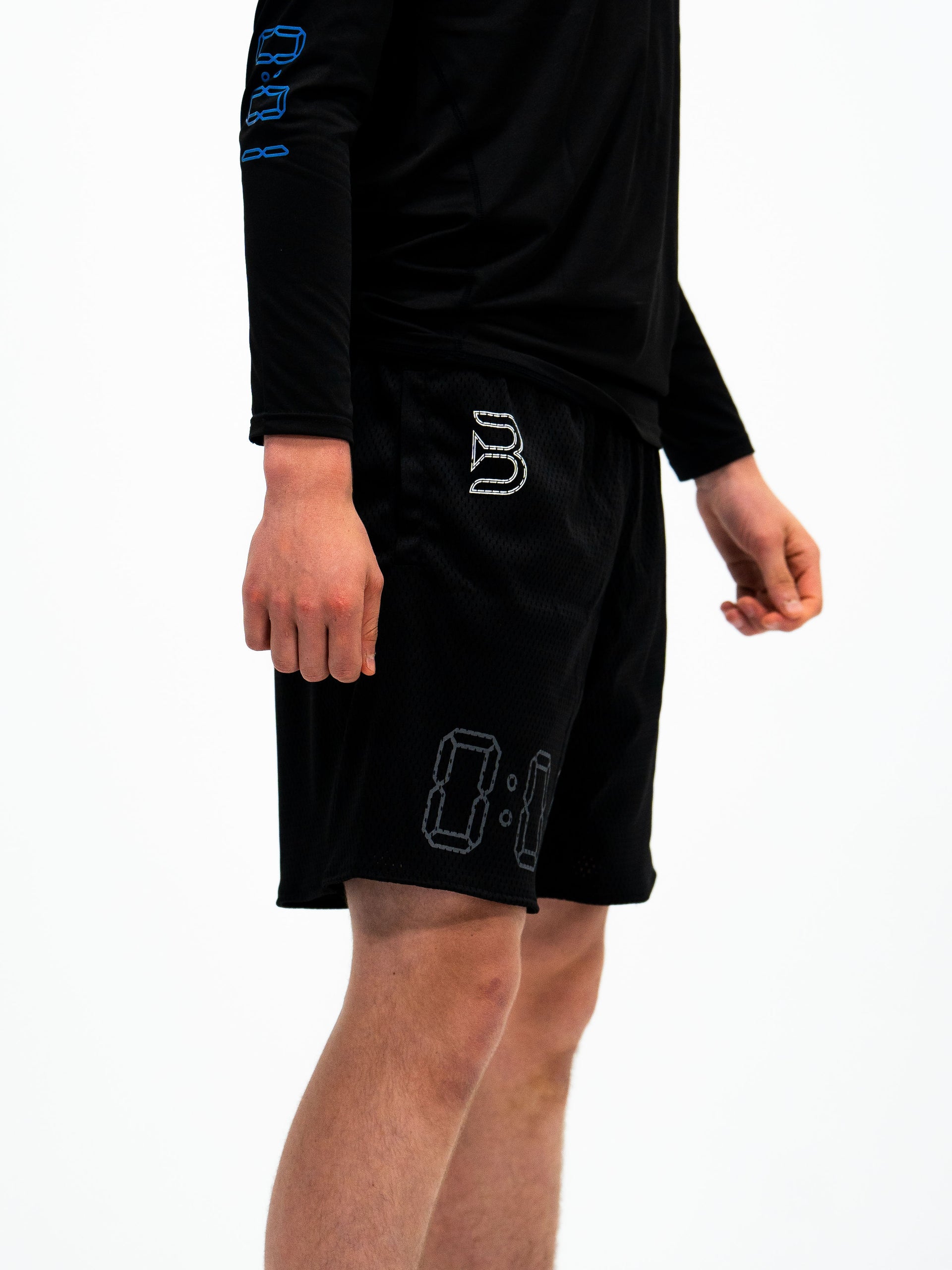 0:01 Mesh Shorts in Black