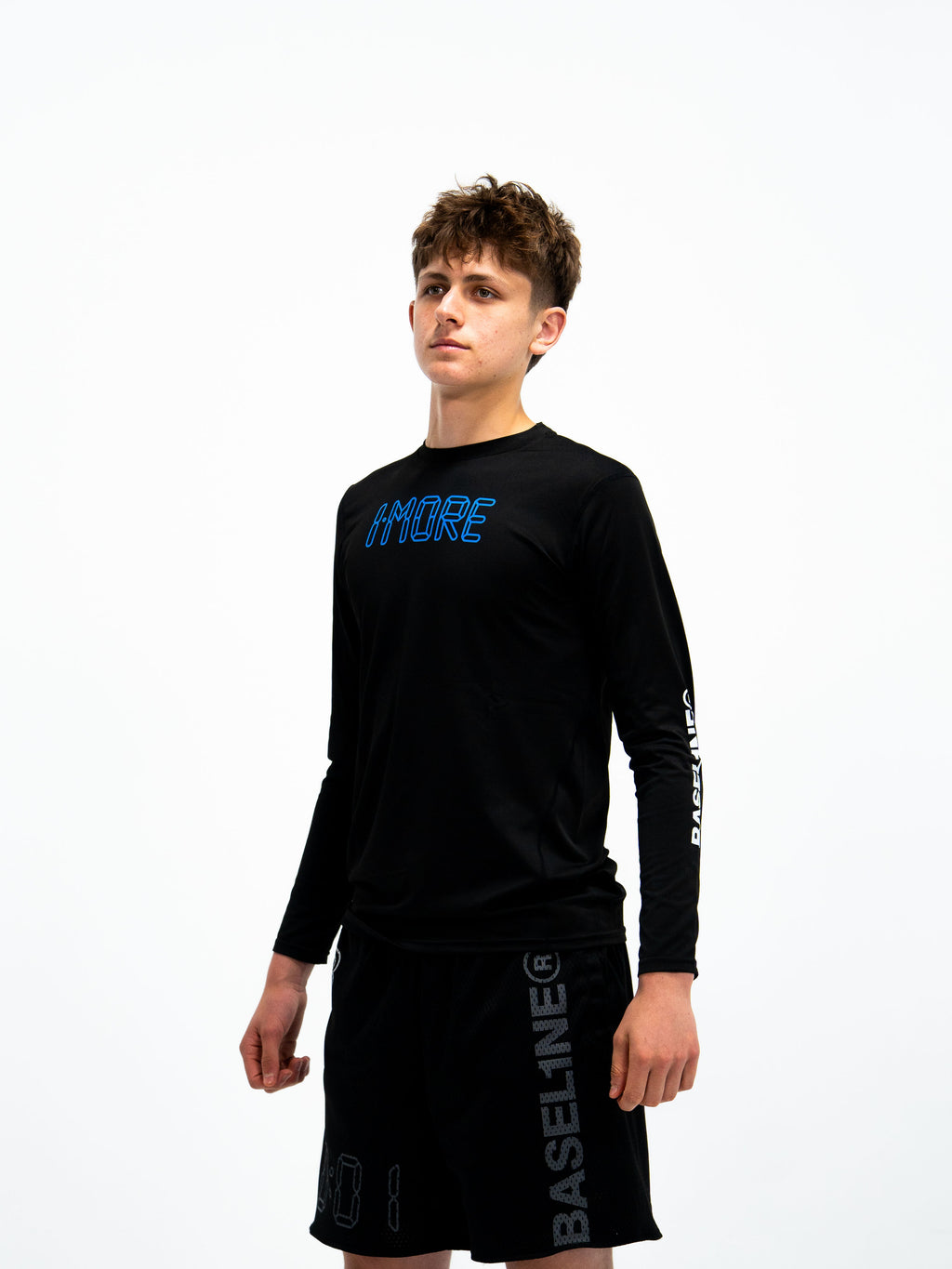 0:01 Compression Full Slevee in Black/Blue