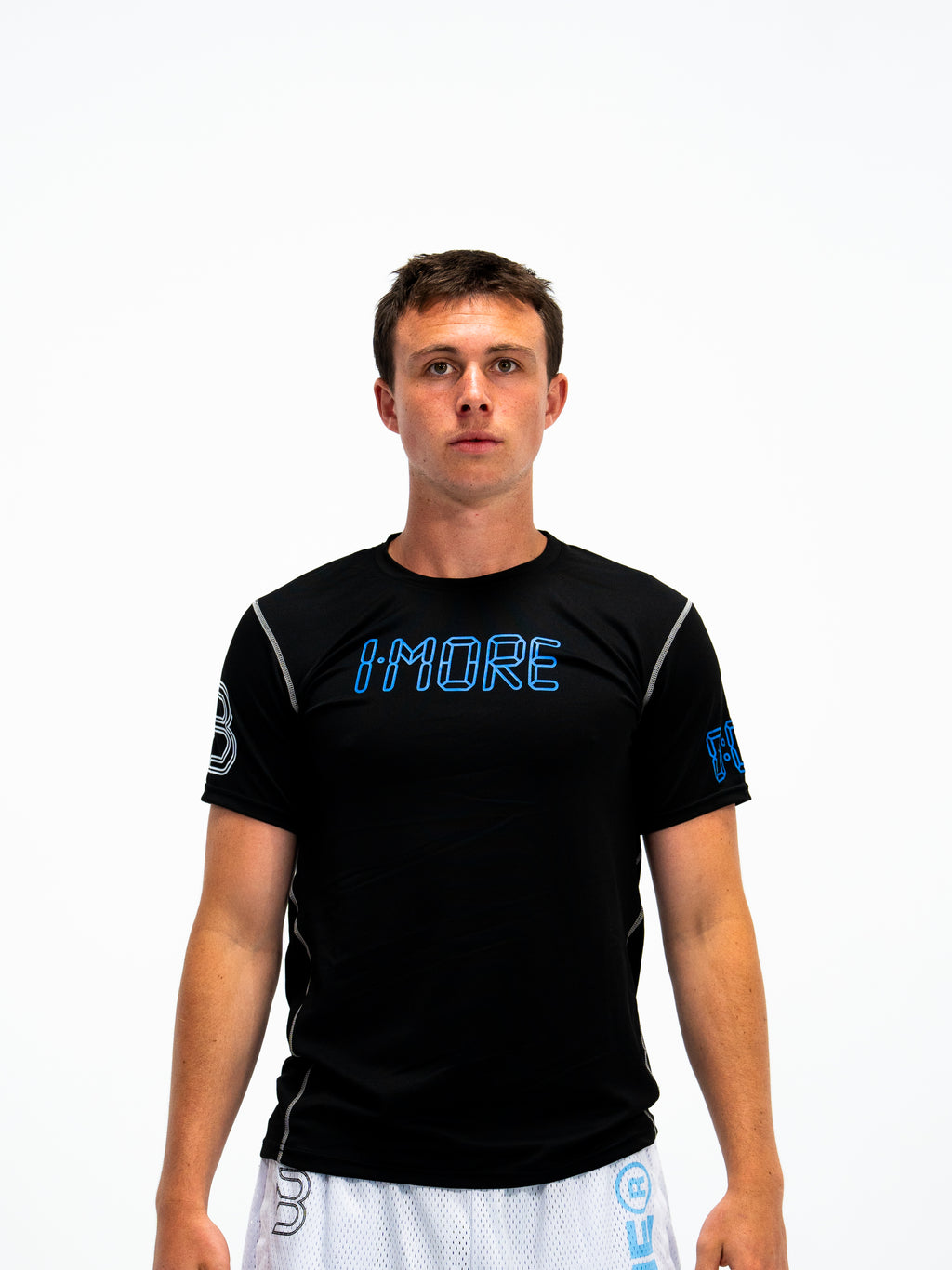 0:01 Compression Tee in Black/Blue