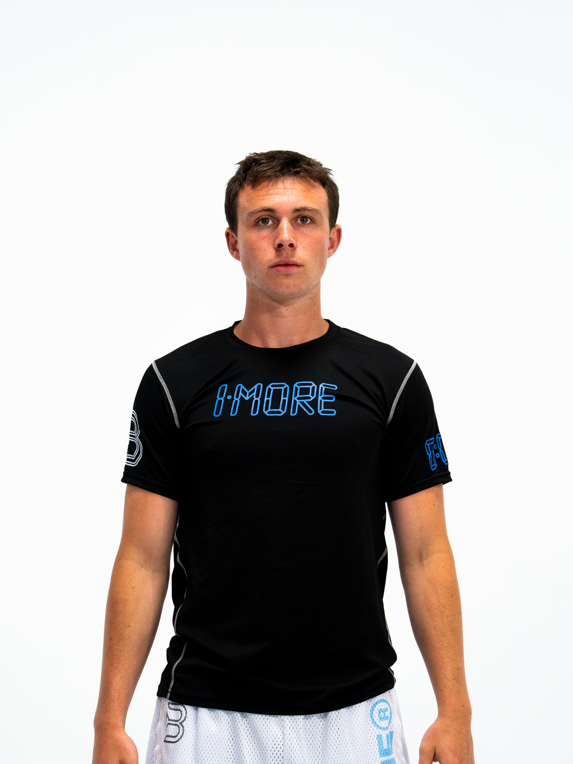 0:01 Compression Tee in Black/Blue