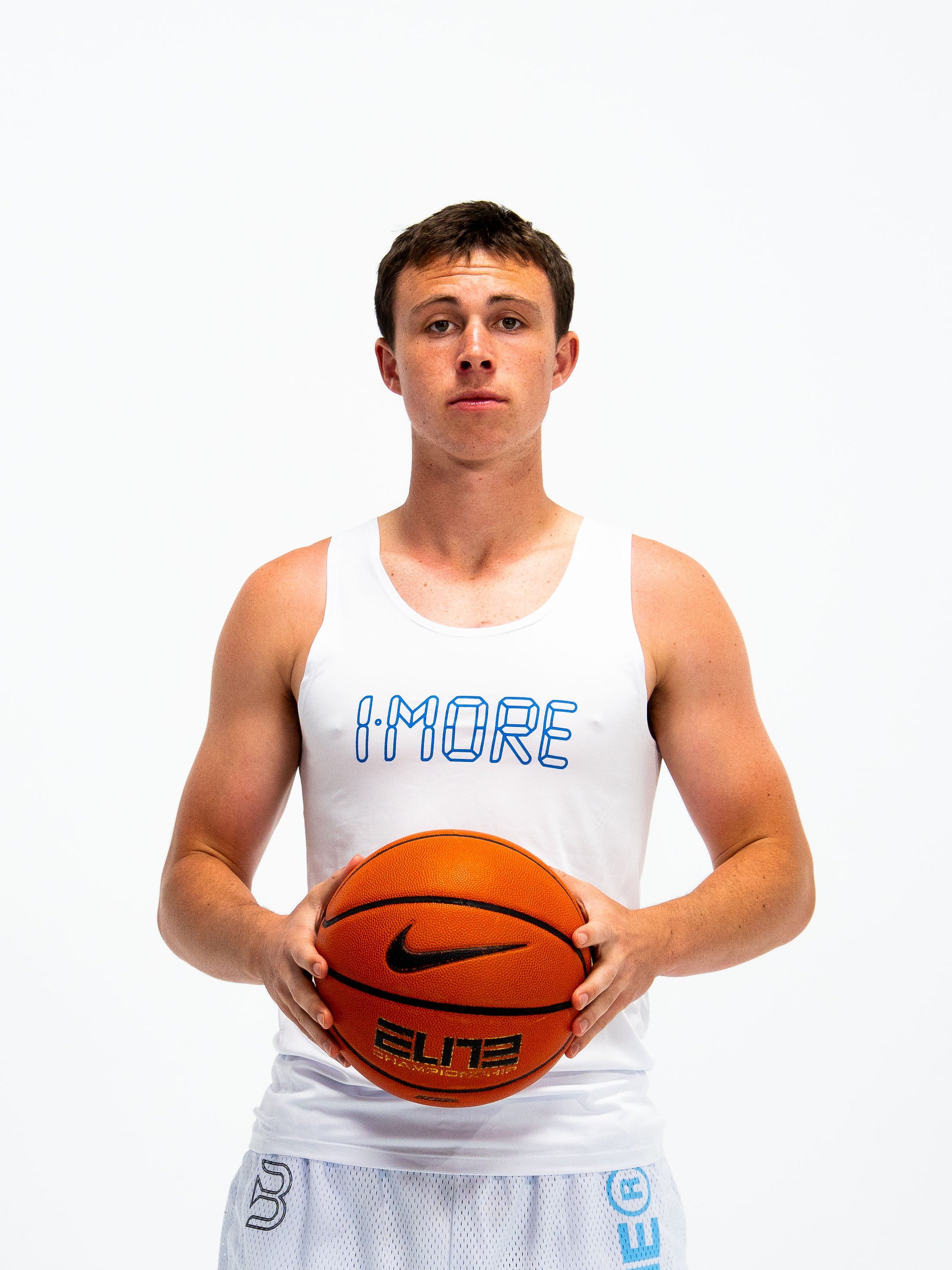 0:01 Compression Sleeveless in White/Blue