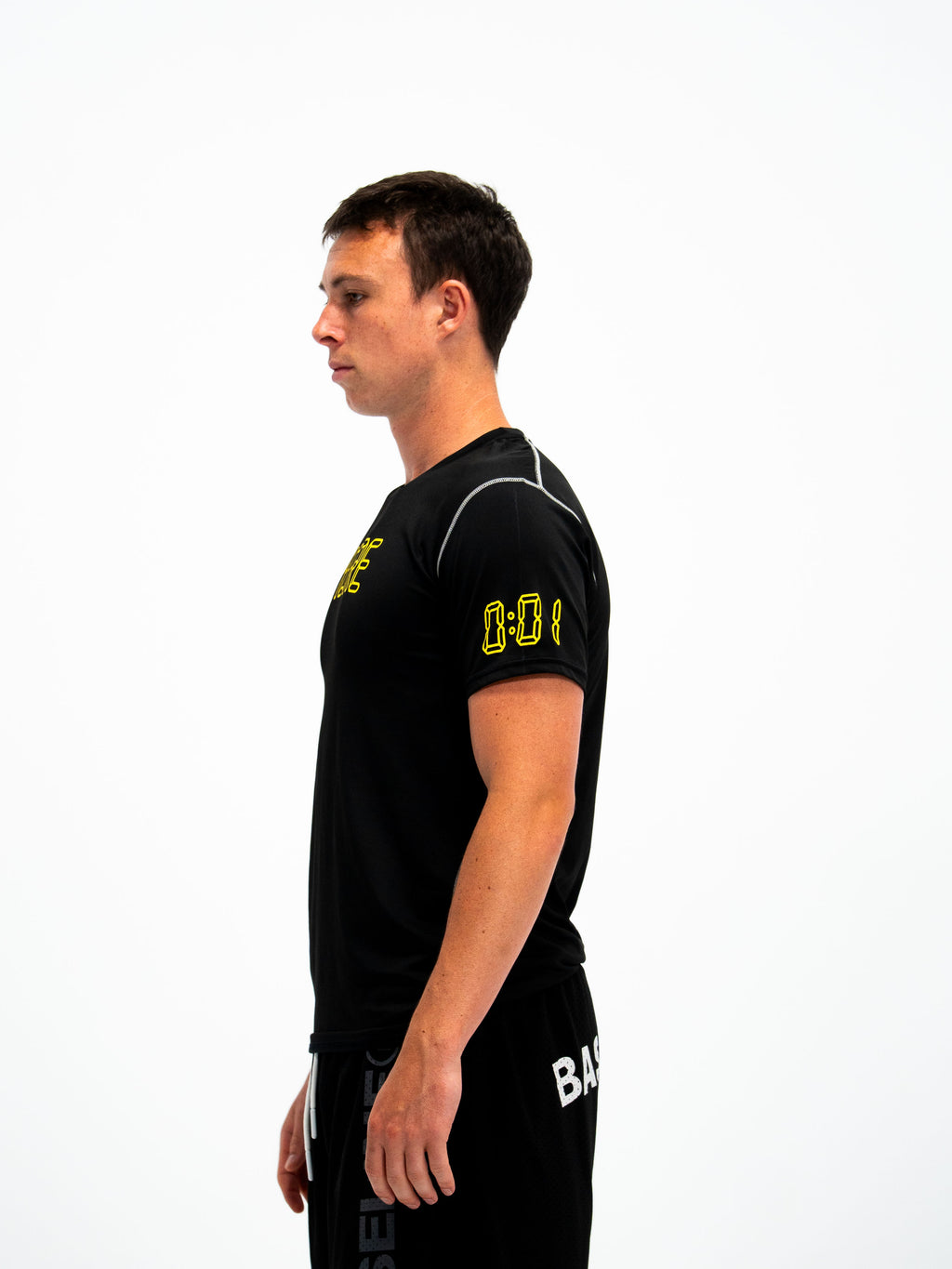 0:01 Compression Tee in Black/Yellow