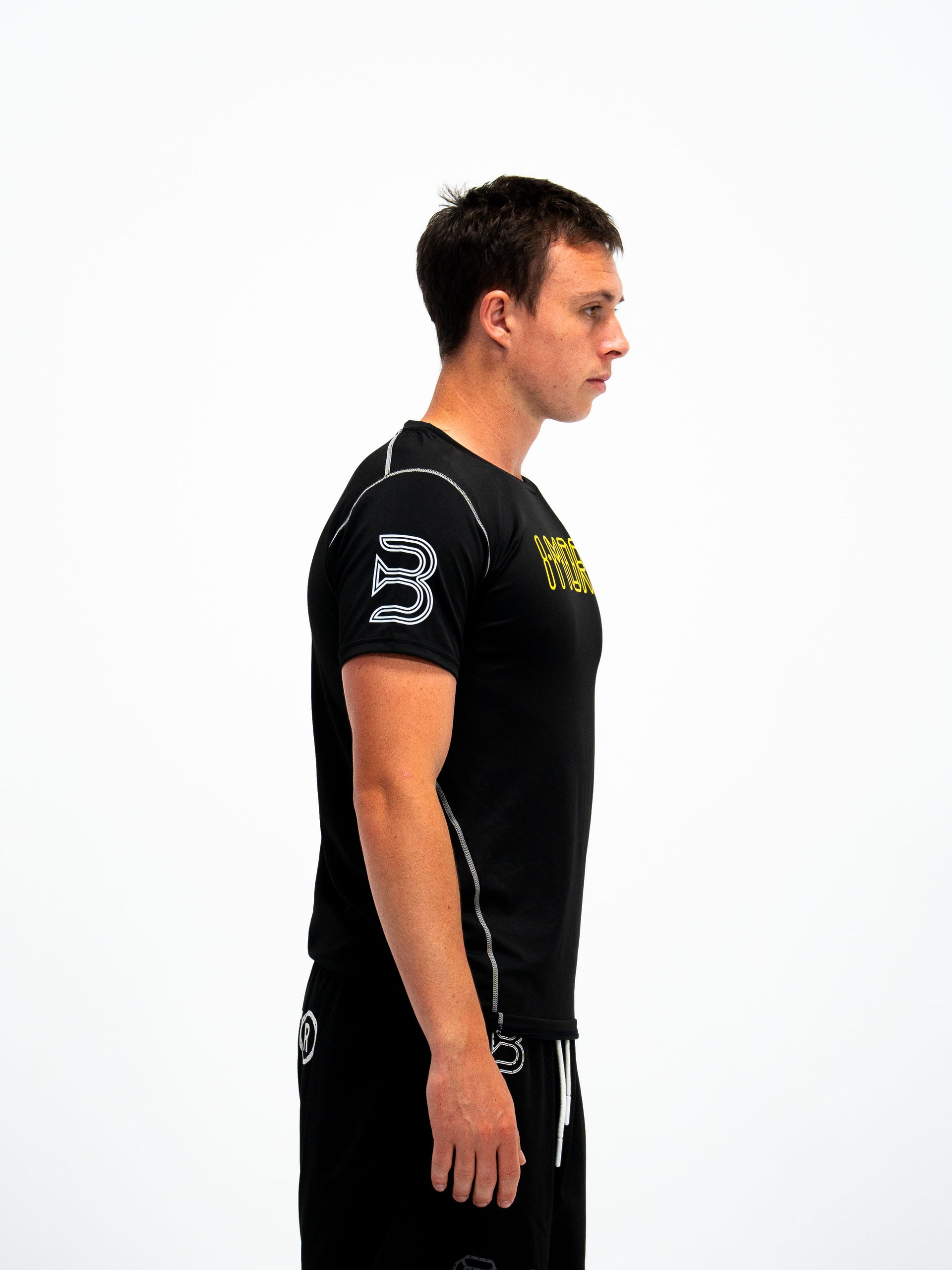 0:01 Compression Tee in Black/Yellow