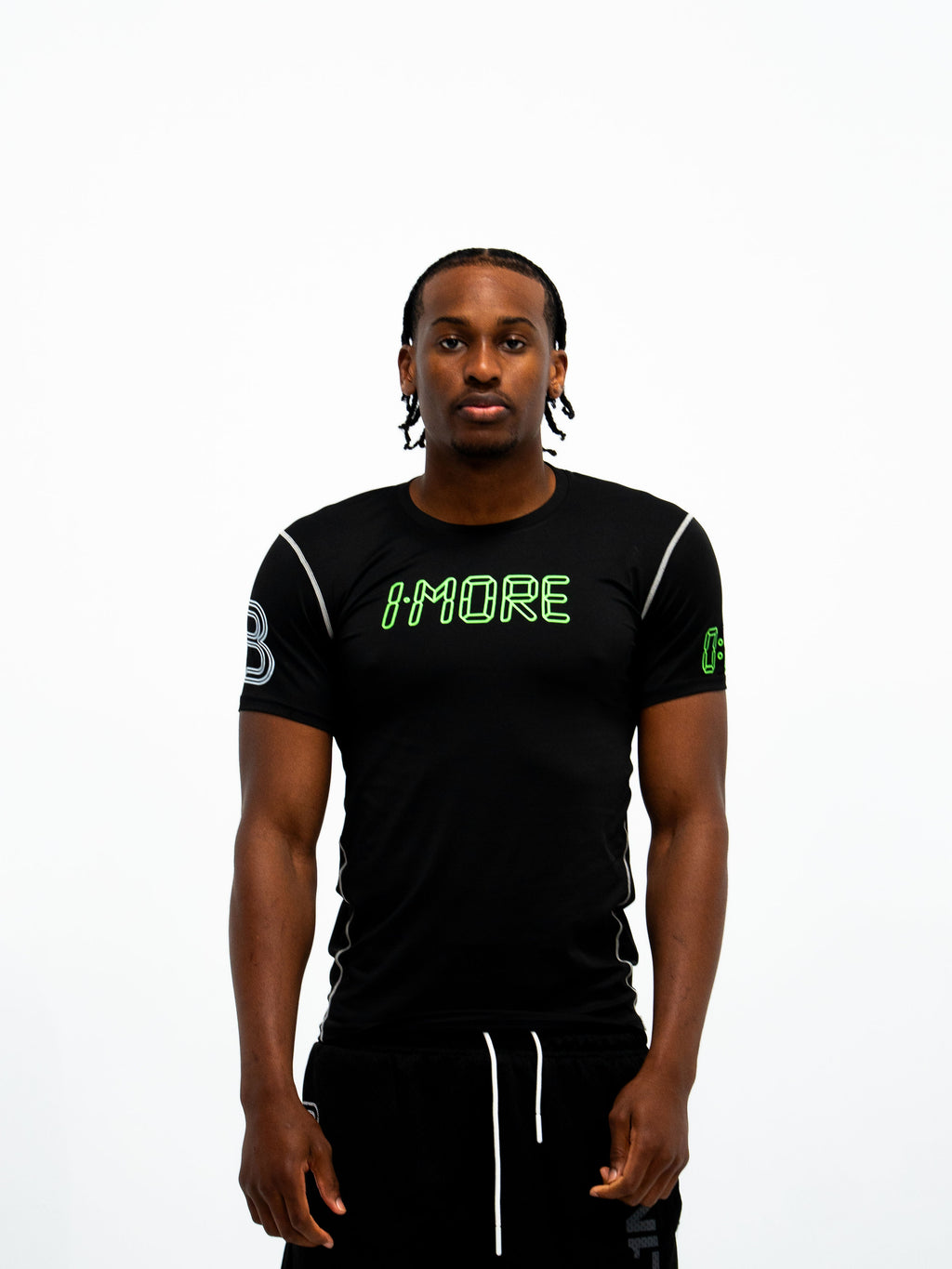 0:01 Compression Tee in Black/Green