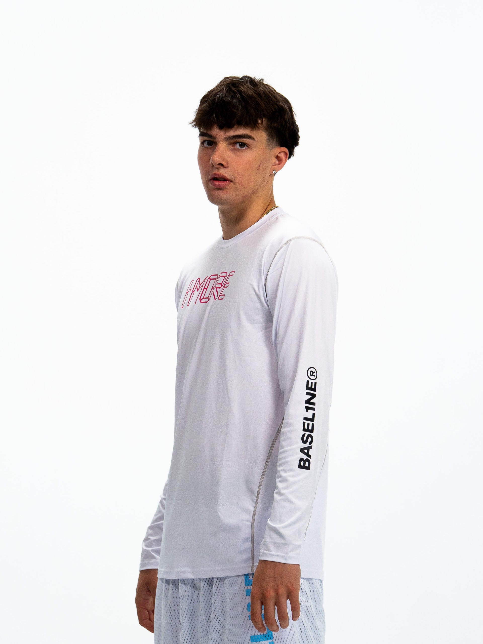 0:01 Compression Full Slevee in White/Pink