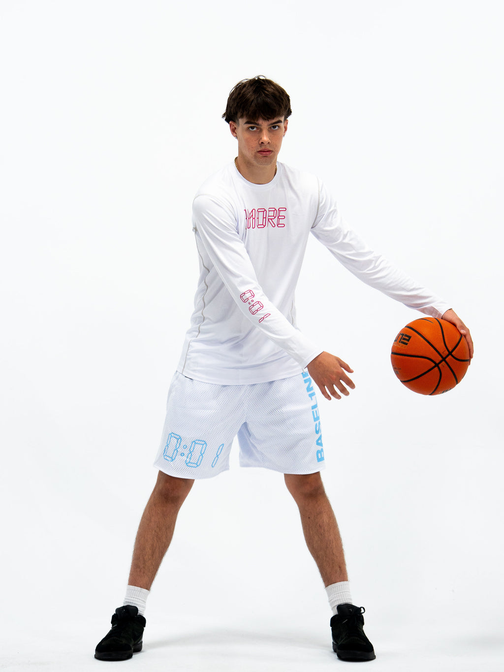 0:01 Compression Full Slevee in White/Pink