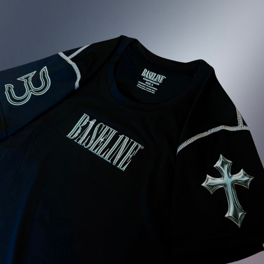 BASEL1NE® - “Chrome Cross” Compression Shirt